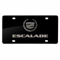 Ipick Image Matt-look Laser Etched Black Acrylic License Plate Cadillac Escalade Dual Logo