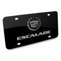 Ipick Image Matt-look Laser Etched Black Acrylic License Plate Cadillac Escalade Dual Logo