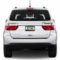 Ipick Image Made For Dodge Durango In 3d Dark Gray Letters On Black Metal License Plate Frame