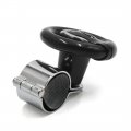Uxcell Steering Wheel Power Handle Knob Accessory Black For Car Vehicle