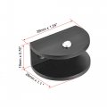 Uxcell Adjustable Glass Shelf Bracket Aluminum Alloy Semicircle Clamp Clip Holder For 10-12mm Thick With Screws 4pcs