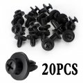 Topteng 20pcs Fairing Panel Bolt Clip 6mm Plastic Screw Rivets Clips Black Universal For Suzuki Motorcycles Motorbikes Scooters
