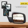 Black Right Side Mirror Fit For 2011-2018 Dodge Durango Metallic Finish Glass Manual Folding Heated
