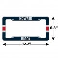Howard University Stripes License Plate Tag Frame
