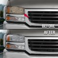 G-plus Headlight Bumper Lamps Cover Chrome Smoke Compatible With 1999-2007 Gmc Sierra 1500 2001-2007 2500 Hd 3500 15850352