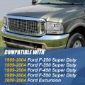 6pcs Chrome Clear Corner Headlights Bumper Lamps Compatible With Ford F-250 F-350 F-450 F-550 Super Duty Excusion 99-04