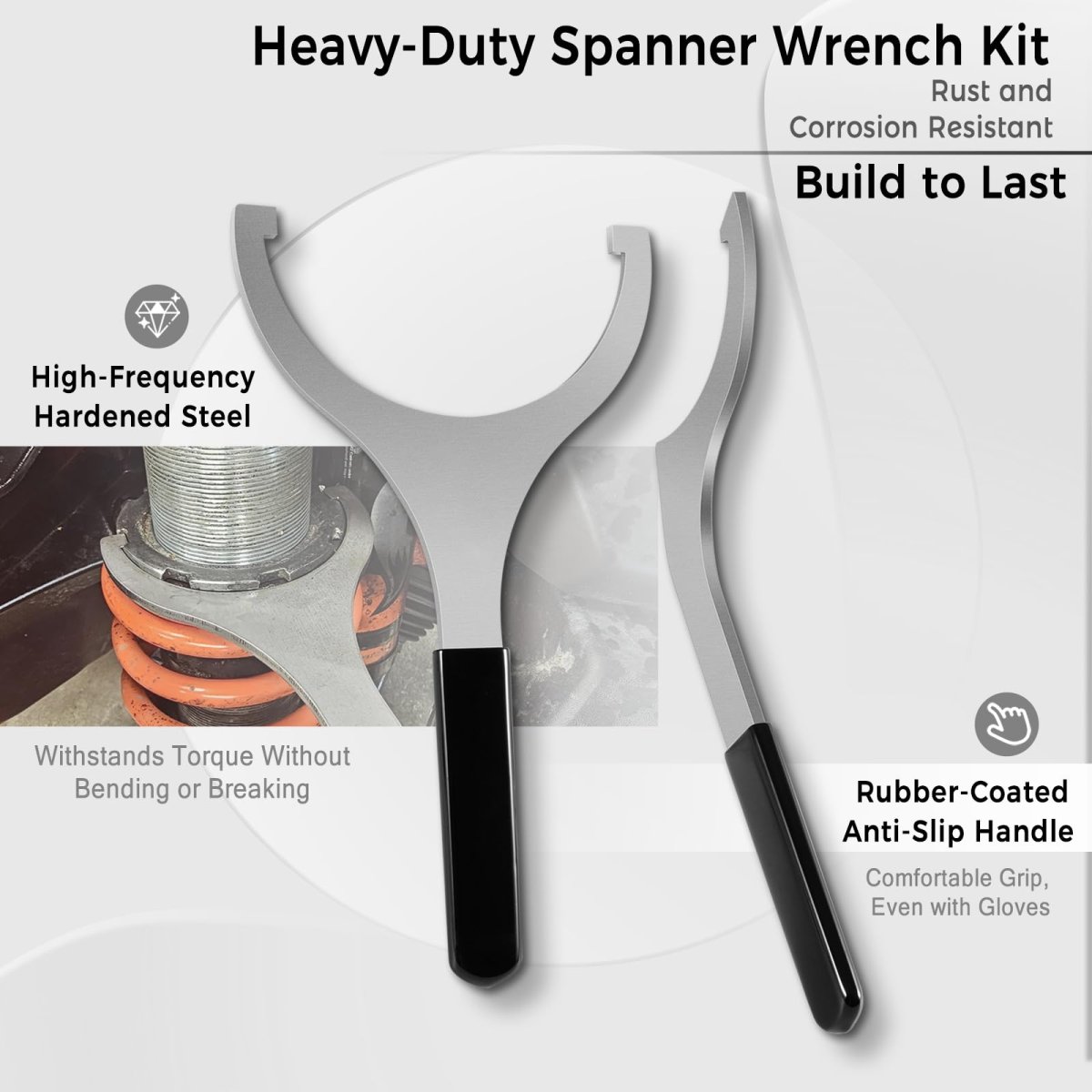 3 0 In Spring Preload Spanner Wrench For Fox Inch Shock Body Fits Can Am X3 Polaris Rzr And Yamaha Yxz Utvs 2 Pack Tool Steel