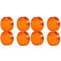 8 Pack 2 5 In 13 Led Round Trailer Side Marker Lights Amber Waterproof Clearance For Truck Rv Atv Bus And Heavy Duty Vehicle 