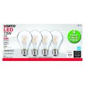 Satco Lightbulbs S21713 S21713 7 5a19 Cl Led E26 27k 120v 4pk 7 5 Watt A19 Led Clear 2700k Medium Base 120 Volt 4-pack 8 Bulbs