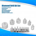15pcs Diamond Drill Bit Set Carbon Steel Industrial Grade Emery Hole Saw For Ceramics