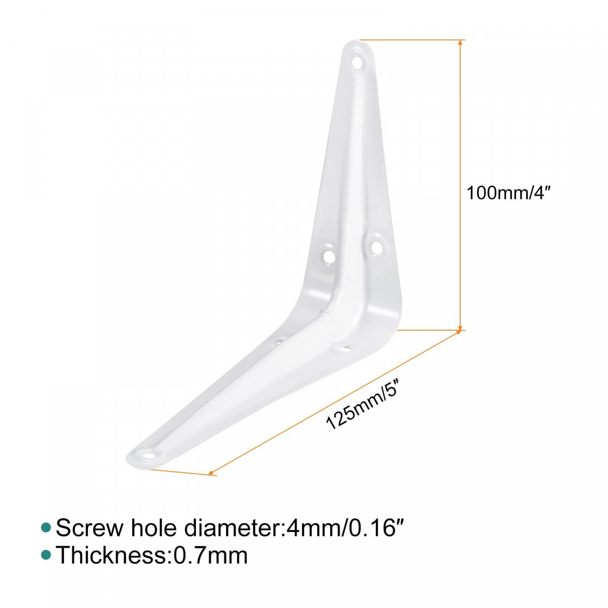 Shelf Bracket 5 X 4 Inch 10pcs Metal Ls Floating Brackets Wall Angle Bracket Corner Brace For Wood Board Whitacket 5 X 4 Inch