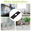 Ufurmate Faucet Plate Black Stainless Steel Hole Cover Deck Kitchen Single Rectangle Sink Escutcheon For Bathroom 25 3 6 Cm
