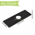 Ufurmate Faucet Plate Black Stainless Steel Hole Cover Deck Kitchen Single Rectangle Sink Escutcheon For Bathroom 25 3 6 Cm