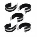 Uxcell 28mm Dia Epdm Rubber Lined P Clips Cable Hose Pipe Clamps Holder 5pcs