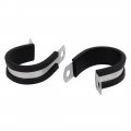 Uxcell 28mm Dia Epdm Rubber Lined P Clips Cable Hose Pipe Clamps Holder 5pcs