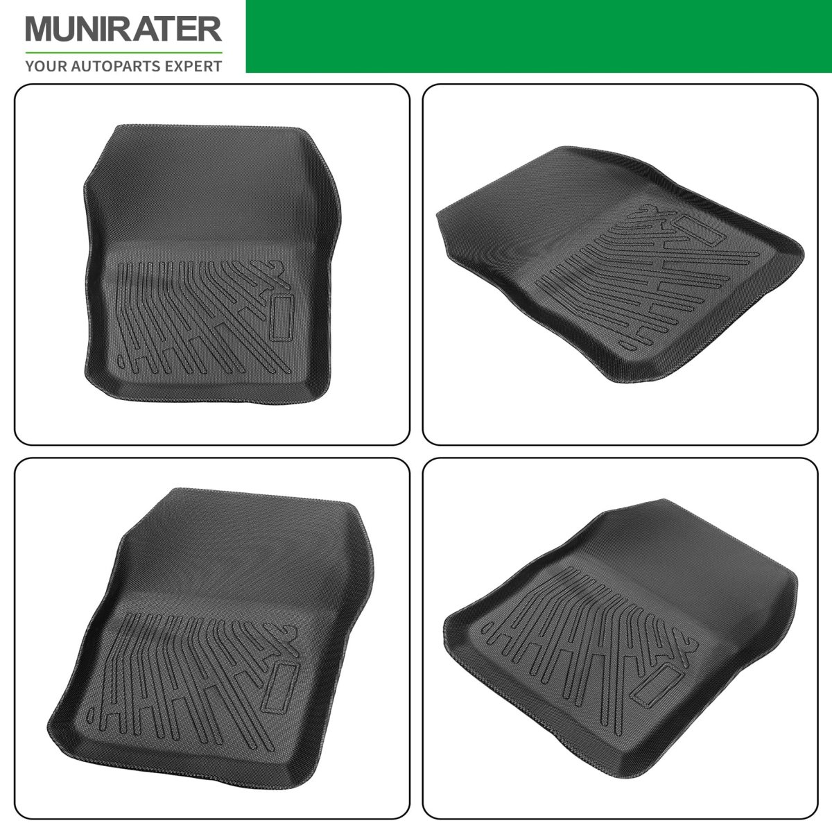 Tpe Rubber Floor Mats Set For Focus 4 Door 2012 2018 3 Piece Full With Front And Rear Textured Surface Anti Slip Car Cargo