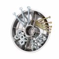 Abn 6in Automotive Magnetic Tray Small Parts Dish With Divider Metal Magnet Bowl Mechanic Tool Screw Pin Bolt Holder