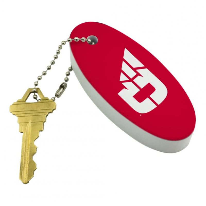 Graphics More University Of Dayton Flyers Logo Floating Keychain Oval Foam Fishing Boat Buoy Key Float