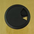 Uxcell A13071700ux0285 Black 60mm Dia Round Plastic Grommet Cable Hole Cover For Computer Desk Hard Pack Of 5