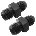 6an To Male Flare Coupler Union Straight Fuel Hose Adapter Fitting Aluminum 2pcs Upgraded