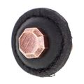 Vicenza Designs K1284 Archimedes Knob Black With Round Leather Antique Copper 