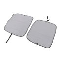 Set Of 2 Insulated Blackout Rear Door Window Covers With No Plastic Trim Pair Cool Gray Replacement For 2015 To 2024 Transit 