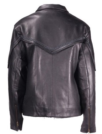 Womensa Soft Leather Jackets With Braid Detail Size 2xl Xx-large