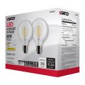 Satco S21242 4 5w G25 Led Filament Lamp Dimmable 2700k Warm White 350 Lumens Clear Medium Base 120v Wet Location 40w
