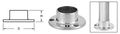 C R Laurence Hr15yps Crl Polished Stainless Full Flange For 1-1 2 Tubing 