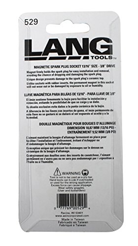 Lang Tools 529 13 16 Diameter 3 8 Drive Magnetic Spark Plug Socket