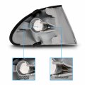 Amerilite For 99-01 Bmw E46 M3 4d Cornering Light Chrome Corner Signal Lamp Set Passenger And Driver Side