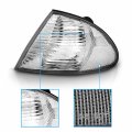 Amerilite For 99-01 Bmw E46 M3 4d Cornering Light Chrome Corner Signal Lamp Set Passenger And Driver Side
