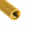 Uxcell M3x30mm Aluminum Standoff With Mesh Texture Column Spacer For Rc Airplane Fpv Quadcopter Cnc Golden 6pcs
