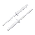 50pcs 5 32 X3 4 Aluminum Blind Rivets Grip And Steel Mandrel Dome Head Long Split For Metal Furniture Automotive White 