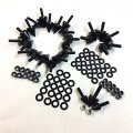 Httmt Mt215-009- Motorcycle Spike Black Fairing Bolts Kit Compatible With 1993-1999 Cbr 900rr 2000-2001 929rr 2002-2003 954rr