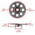 Caltric Kick Start Gear Compatible With Polaris Outlaw 50 2008-2019
