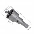 Uxcell 25 5mm Carbide Hole Cutter Tct Saws For Stainless Steel Sheet Metal High Density Tooth 2pcs