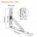 Uxcell Shelf Brackets 2pcs 6 X 1 Stainless Steel Solid Triangle Bracket With Screws Removable Support L For Diy Floating Table