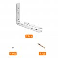 Uxcell Shelf Brackets 2pcs 6 X 1 Stainless Steel Solid Triangle Bracket With Screws Removable Support L For Diy Floating Table