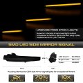 Sequential Turn Signal Vipmotoz Amber Led Strip Side Mirror Light Smoked Lens Blinker Indicator Lamp Replacement For