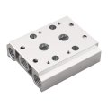 Baomain 2 Space 1 4 Pt Thread Mainfold Base Socket Work For 4v210 Pneumatic Solenoid Valve