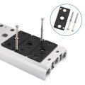 Baomain 2 Space 1 4 Pt Thread Mainfold Base Socket Work For 4v210 Pneumatic Solenoid Valve
