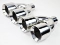 Dual 4 Quad Staggered Stainless Steel Exhaust Tips For Audi S5 2008-2016 