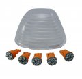 Vms Racing 5pc Cab Roof Lights Covers In Clear Transparent Crl 264142cla With Amber Led Compatible Ford F250 F350 F450 F550