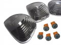 Vms Racing 5pc Cab Roof Lights Covers In Clear Transparent Crl 264142cla With Amber Led Compatible Ford F250 F350 F450 F550