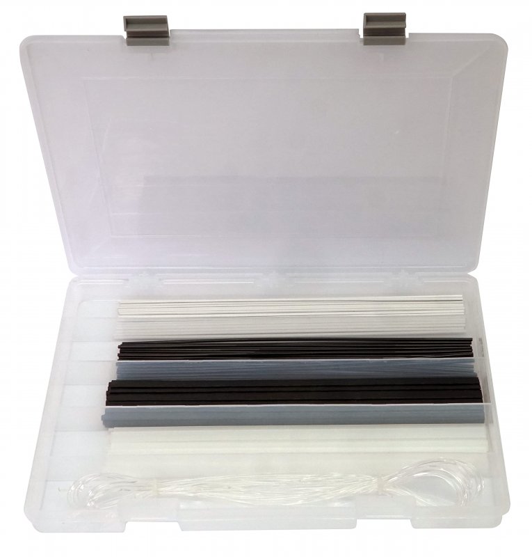 Plastic Welding Rod Assortment With Organizer Case Polyurethane Nylon And Fiberflex Rods In Natural Black 1 8 To 3 Diameters