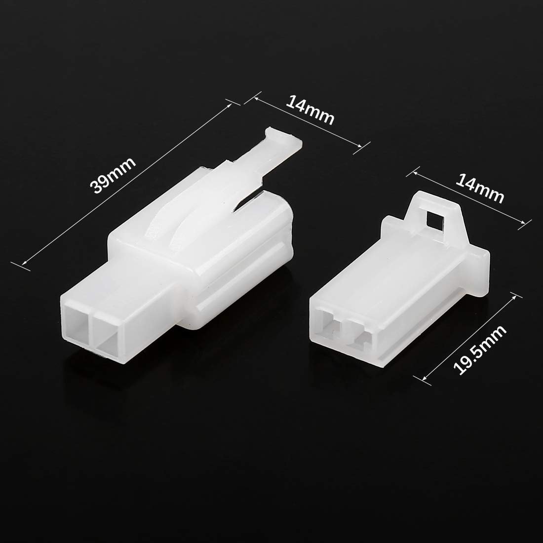 20 Sets 2 Pin Car Automotive Electrical Wire Connector Male Female Housing