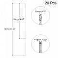 Uxcell 20 Pcs 0 5mm Mini Micro Twist Drill Bits High-speed Steel Straight Shank Extra Long Bit 100mm For Aluminum Alloy
