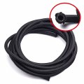 6an Nylon And Stainless Steel Braided Fuel Hose Kit 10ft Oil Gas Line With 6pcs Swivel Fittings Black