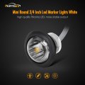 Partsam 10pcs 3 4 White Led Side Marker Bullet Button Light Clear Lens Sealed Waterproof Inch Round Clearance Lights